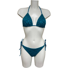 Load image into Gallery viewer, Glitter Lace Turquoise bikiní
